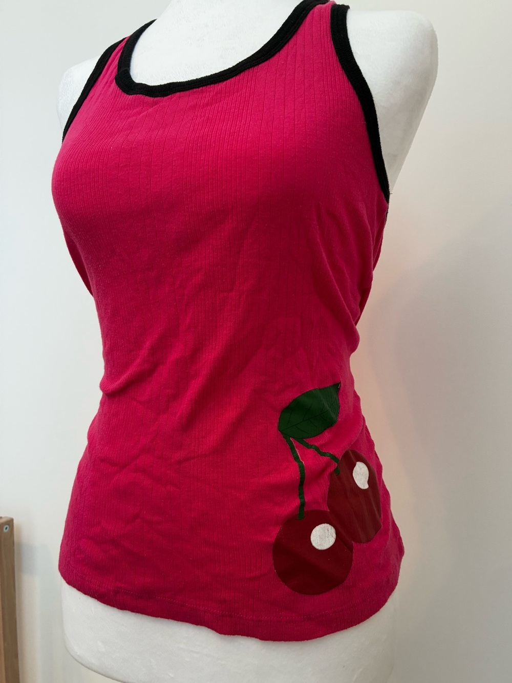 Y2K Hot Pink Tank Top with Cherry Graphic